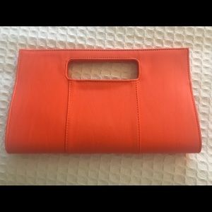 Orange clutch purse
